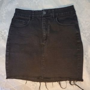 BLACK denim mini skirt- Garage- size small